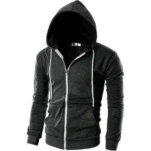 Mens Slim Fit Zip Up Hoodie Cotton Blend Soft Fabric Basic Layering Comfy Jacket with Hidden Smart PocketGift