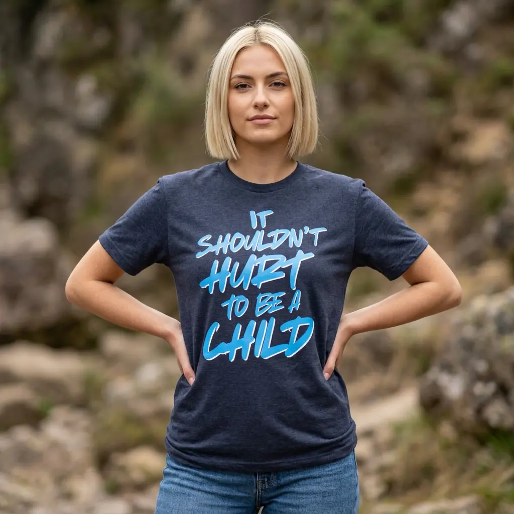 It Shouldn’t Hurt to Be a Child T-Shirt - Ryatt's Wings Awareness T Shirt