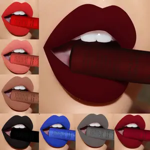 Liquid Lipstick Waterproof Matte Nude Lipstick Pigment Red Long Lasting Lip Gloss Women Makeup Lipgloss Cosmetic Glossy