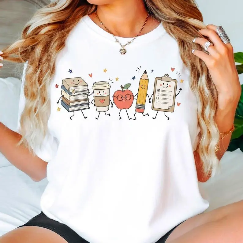Teacher Doodle Shirt, Back To School Gift, Teacher Life Tshirt, Cute Teacher Tee