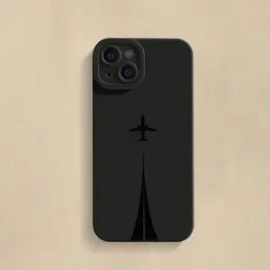 Phone Case - Phone Case - A Easy Airplane Design Phone Case, a Black Shockproof Case Suitable for a variety of iPhone models, from Iphone 17 series to Iphone 11 series, and Iphone x series