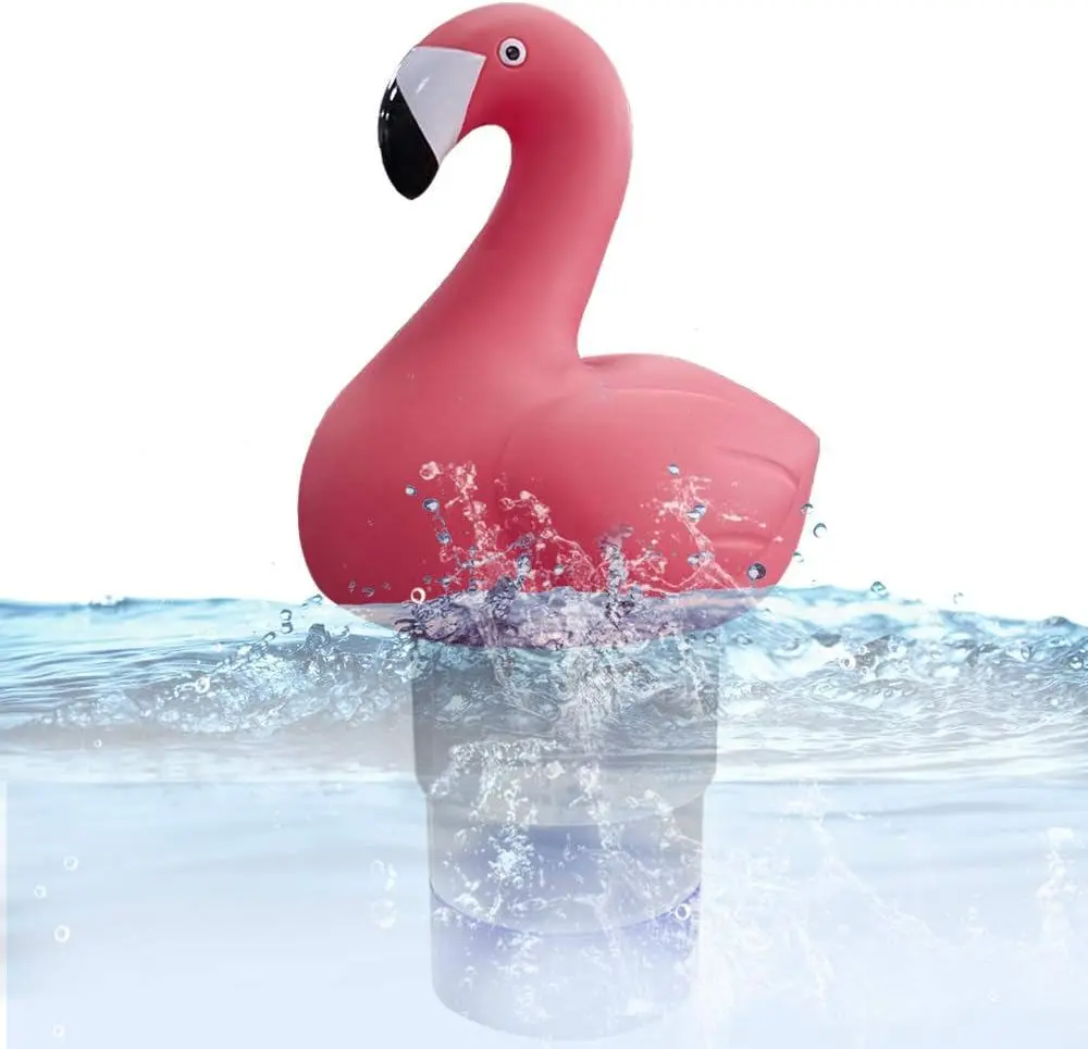 Chlorine Floater, Floating Chlorine Dispenser, Cute Animal Floating Pool Chlorinator Basket for Chemical Tablets Fits 3 Inch Tabs Bromine Holder Used for Pool Spa