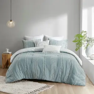 Kara Cotton Jacquard 3 Piece Comforter Set
