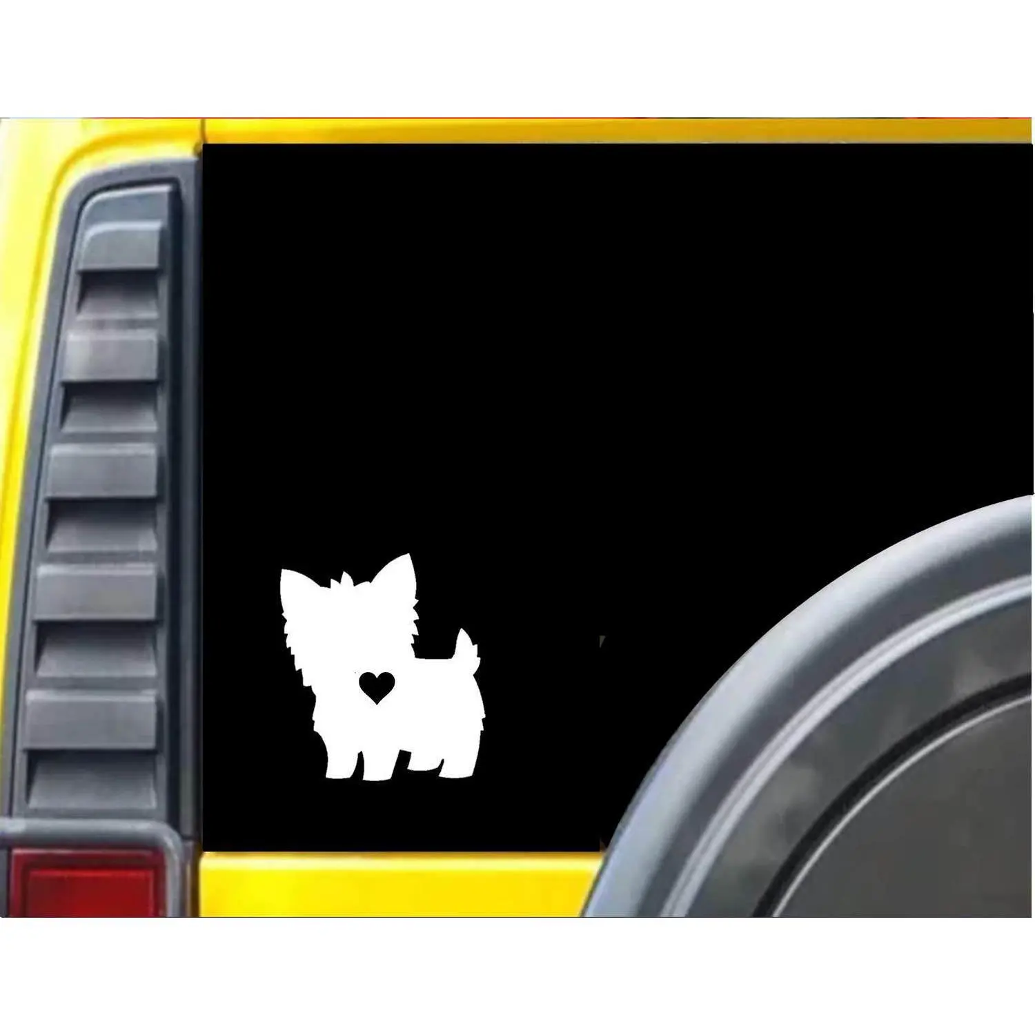 Yorkie Little Heart Decal *J589* Yorkshire Terrier 6 inch Sticker