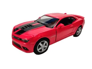 KINSMART 1:38 Scale 2014 Chevrolet Camaro W/Printing Diecast Metal Racing Car Model with Pull Back Action and Openable Doors Red Collectible