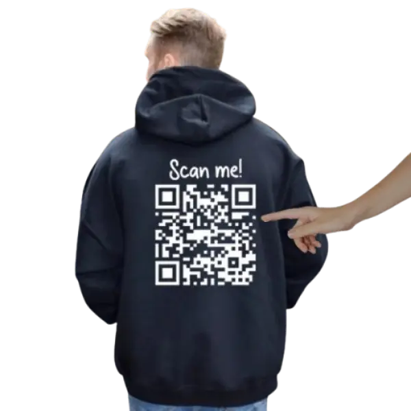 Funny "Fu" Qr Code Men's T Shirt Sweatshirt Hoodie, Fu Qr Code Sweater, Hidden Message Qr Code, Unisex Sweater Pullover Tee