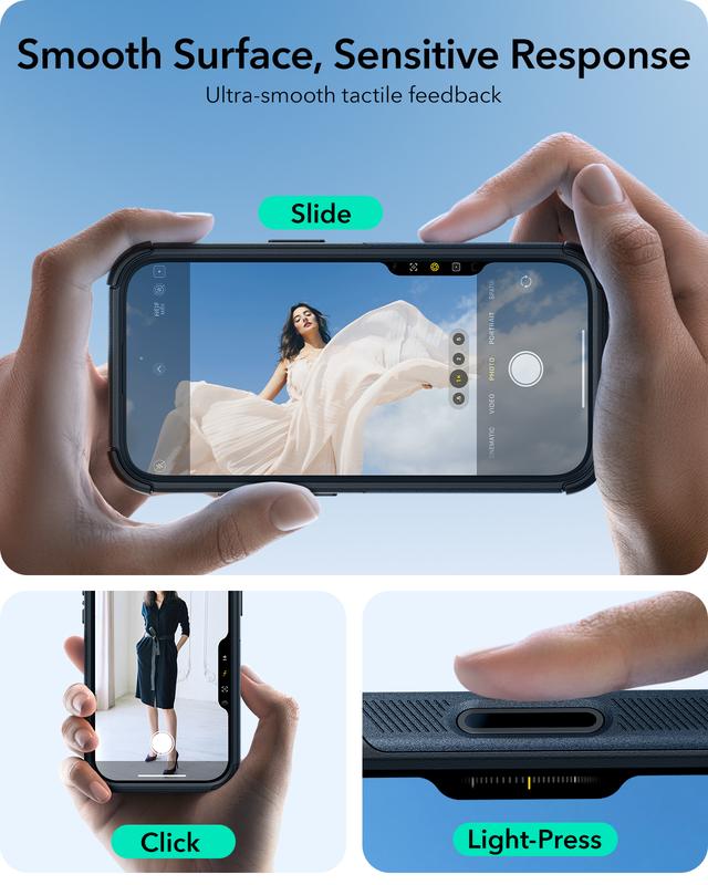 ESR for iPhone 17/16/15 Case with Stash Stand, Camera Control, 23FT Military-Grade Shock-Absorbing Drop Protection, Compatible with MagSafe Accessories, Magnetic Cyber Series