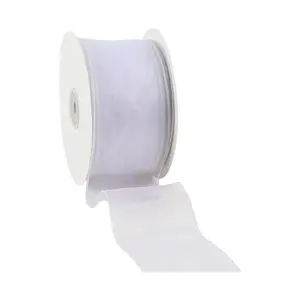 White Sheer Ribbon | Hot Pink | 50 Yard Roll Valentine’s Day wrapping gifts