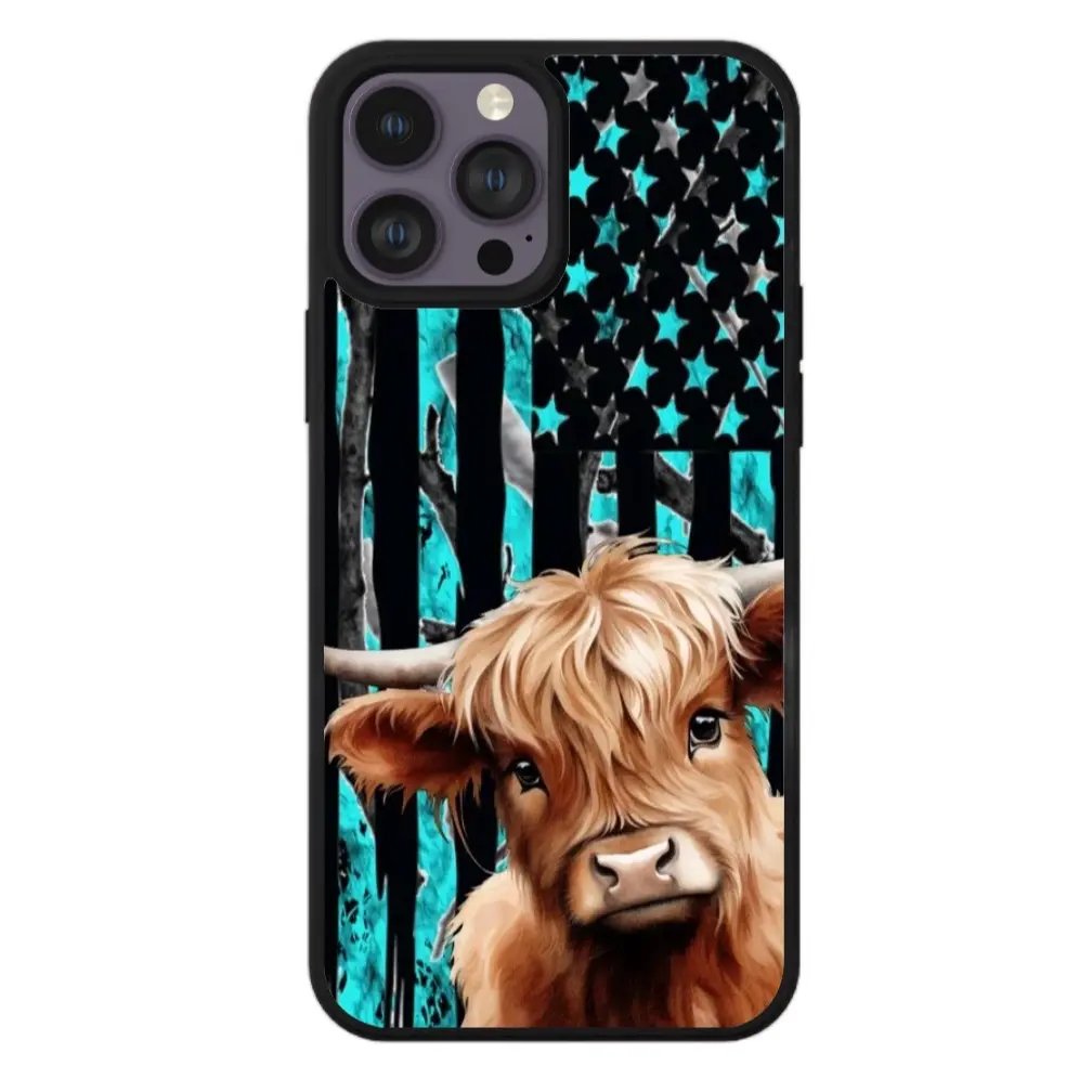 Highland Cow Flag Phone Case - Shockproof Protection - TikTok Shop