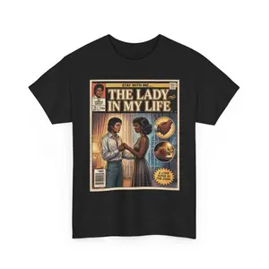 Michael Jackson Lady In My Life Comic Tee, Thriller Era Vintage Music Gift Graphic Tee Heavy Cotton Tee Shirt, 100% Heavy Cotton Shirt