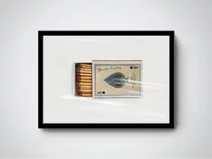 Strike Lucky Ace of Spades Retro Matchbox Print  wall art, bar cart art, gift idea, anniversary gift, unique vintage