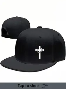 Unisex Street Style Baseball Cap, magic cross  piercing Adjustable Sun Hat with New Zealand Graphic, Fitted Woven Fabric for All Seasons