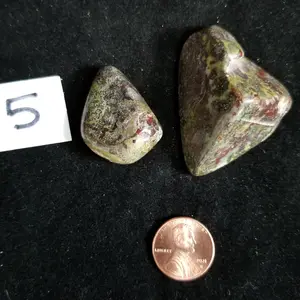 Dragon Bloodstone Jasper Tumbled Polished Stones 50gram PAIR Courage Strength (DRBL5)