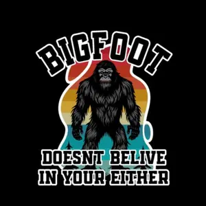 Big Foot Decal Doesn't Believe Decal Custom Graphic Bigfoot Doesn't Believe in Your Either Durable Printed Vinyl Sticker