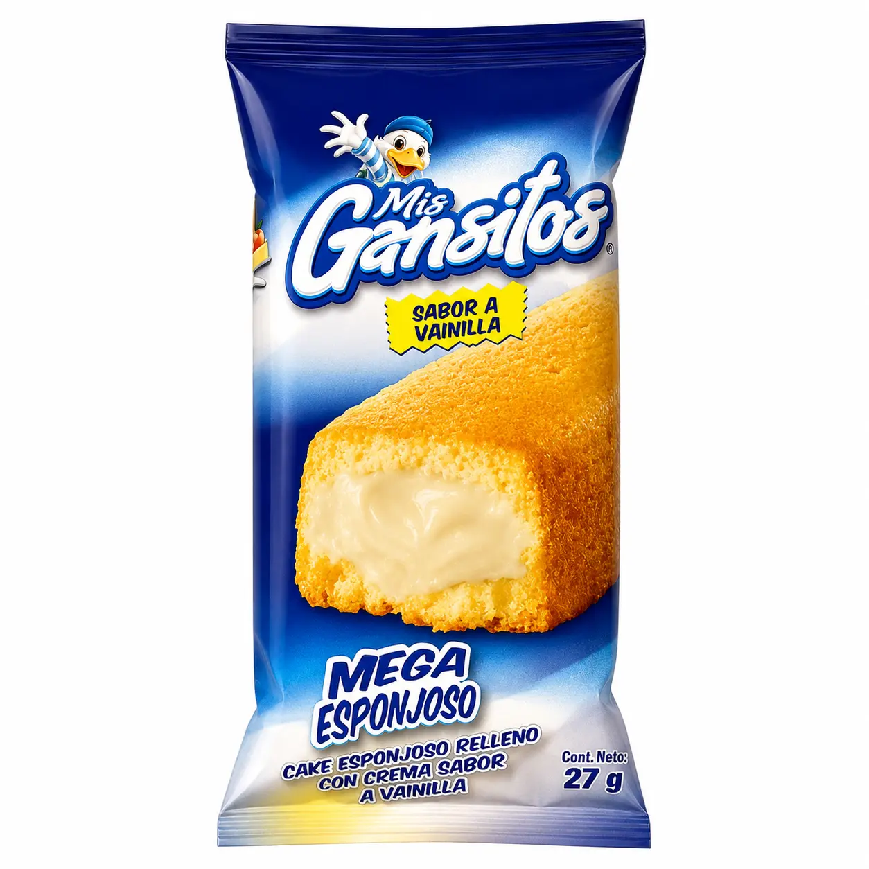 Mis Gansitos Vanilla or Chocolate Filled Sponge Cake | Ecuadorian Snack | 27g