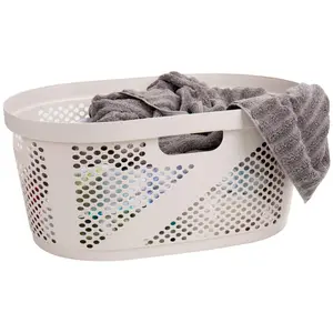 Mind Reader 40L Wicker Laundry Basket/ Hamper