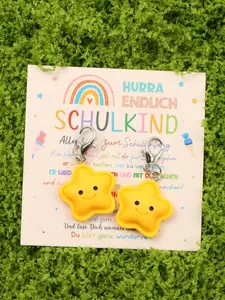 Cute Resin Star Keychain Set, Rainbow & Cloud Design, Perfect Gift for Teachers, Friends, Graduation, Birthdays, Friendship Gifts