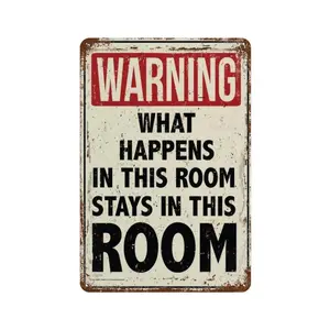 Metal-Tin Sign (20*30cm/8*12inch, 1 Count Letter Pattern), Wall Art Warning Sign & House Number Plate for Home Living Room Bedroom Decor, 2025 Room Decor