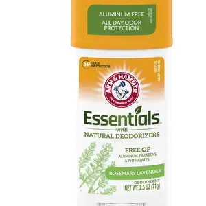 Essentials ARM & HAMMER Deodorant 2.5 oz with Fresh Rosemary Lavender, Natural Deodorizers, Aluminum Free, All Day Odor Protection