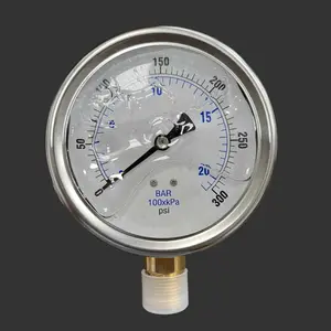 Premium Liquid-Filled Pressure Gauge – 300 PSI, 1/2" Bottom Mount (Part # 1002G.3K)