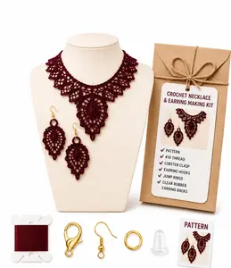 Crochet Necklace & Earring Making Kit – Everything You Need to Create Beautiful Handmade Jewelry!