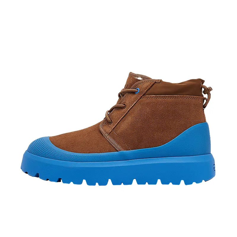 UGG Women's Neumel Weather Hybrid Boot in Chestnut, a Water Repellent and Sustainable Lace-Up Shoe for Daily Wear, Lace Up Boot, Walking Shoes, Round Toe, Recycled, Solid, Recycled Materials