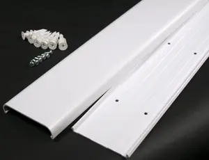 White Flat Screen TV Cord Cover Kit