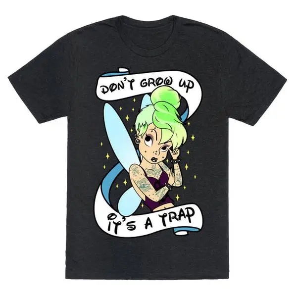 [Sale off up to 25%] Punk Tinkerbell (Don't Grow Up It's A Trap) Unisex Triblend Tee