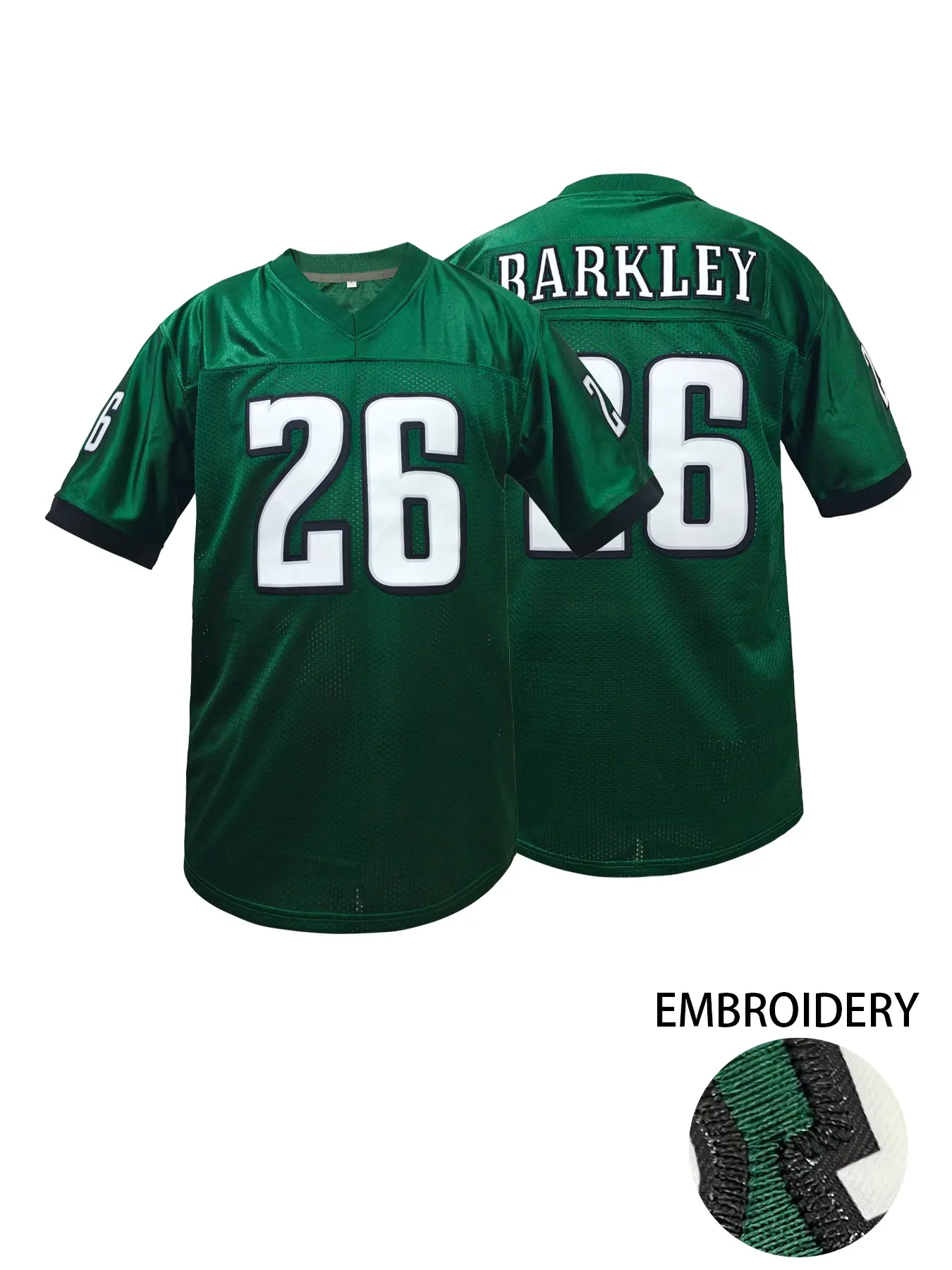 Men's #20 Philadelphia Retro Football Jersey, Casual Sports Jersey, Mesh Breathable American Embroidered Football Shirt, Vintage Sports Training Top for Fans, Sports Tops