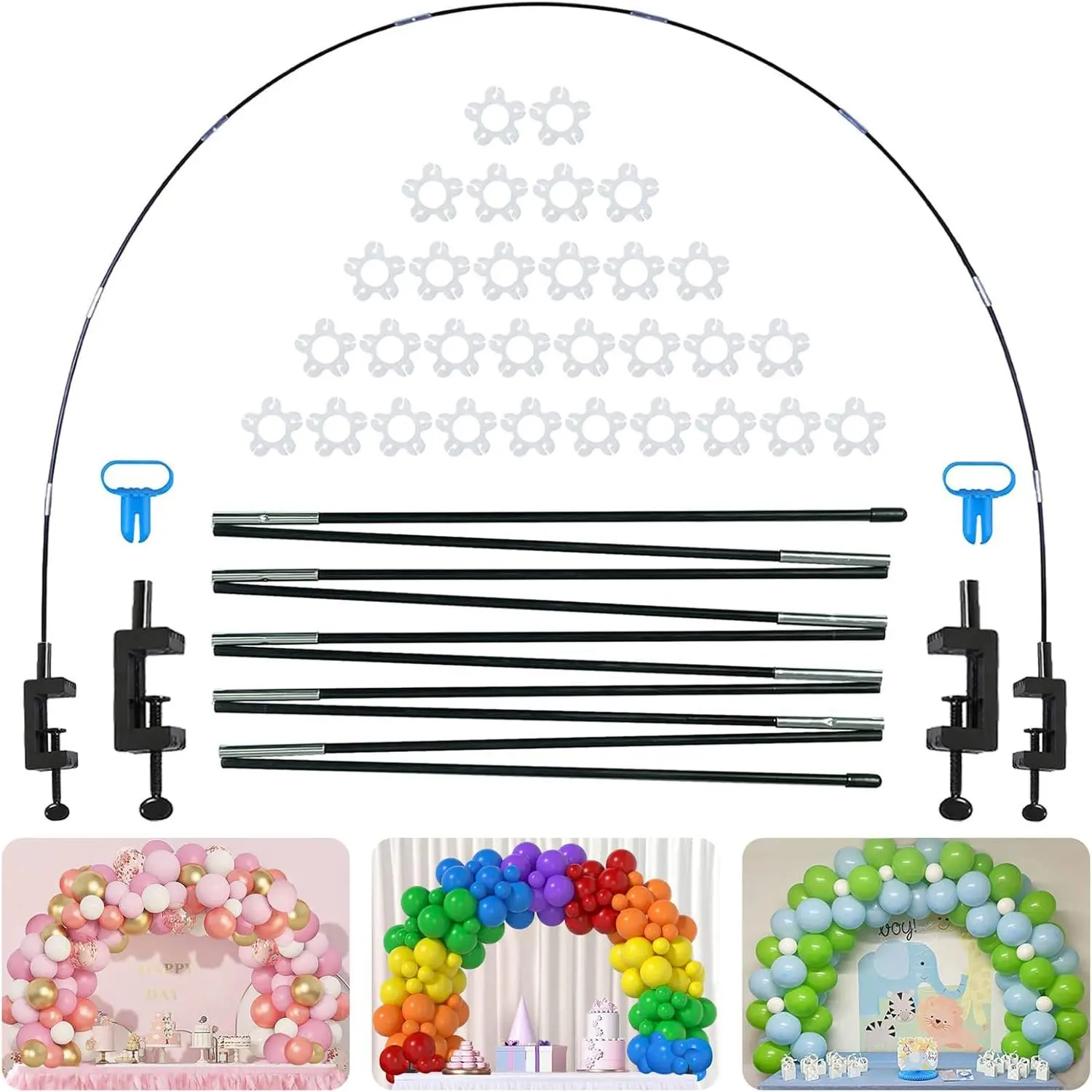 Table Balloon Arch Kit,Balloon Arch Stand Frame for Different Table Sizes for Birthday  Shower Graduation Wedding And Party Decoraitons