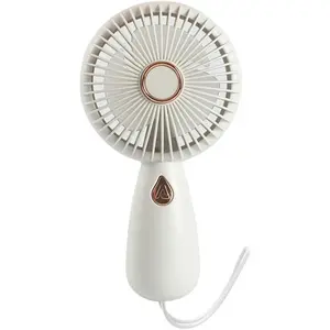 Portable Handheld Mini Fan with LED Display, Personal USB Rechargeable Hand Held Fan with Light Mini Cooler Electric Fan for Travel, Cute Small Pocket Fan for Women, Girls (White) Surakey