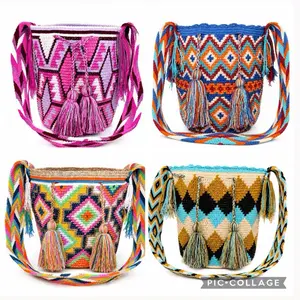 Tradicional Wayuu Bag whith crystals – Bohemian & Versatile Style Handmade