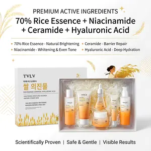 6-Piece Skincare Set, Daily Facial Care Kit, Hydrating Brightening for All Skin Types, Travel Size Gift Set, Essential Beauty Products
