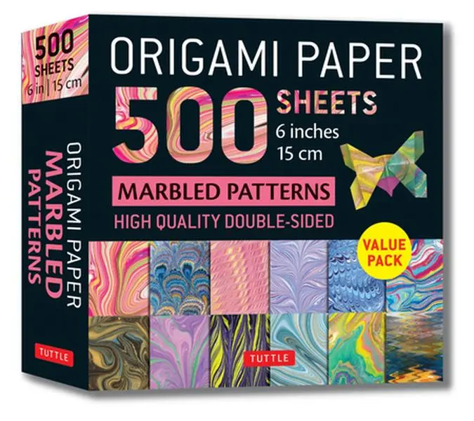 Origami Paper 500 Sheets Marbled Patterns 6 (15 CM): Tuttle Origami Paper: Double-Sided Origami Sheets Printed with 12 Different Designs (Instructions -- Tuttle Studio, General Merchandise