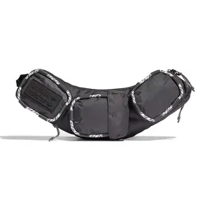 Adidas Originals Three-Stripe RYV Sling Waist Bag with Multiple Pockets in Black for Men and Women