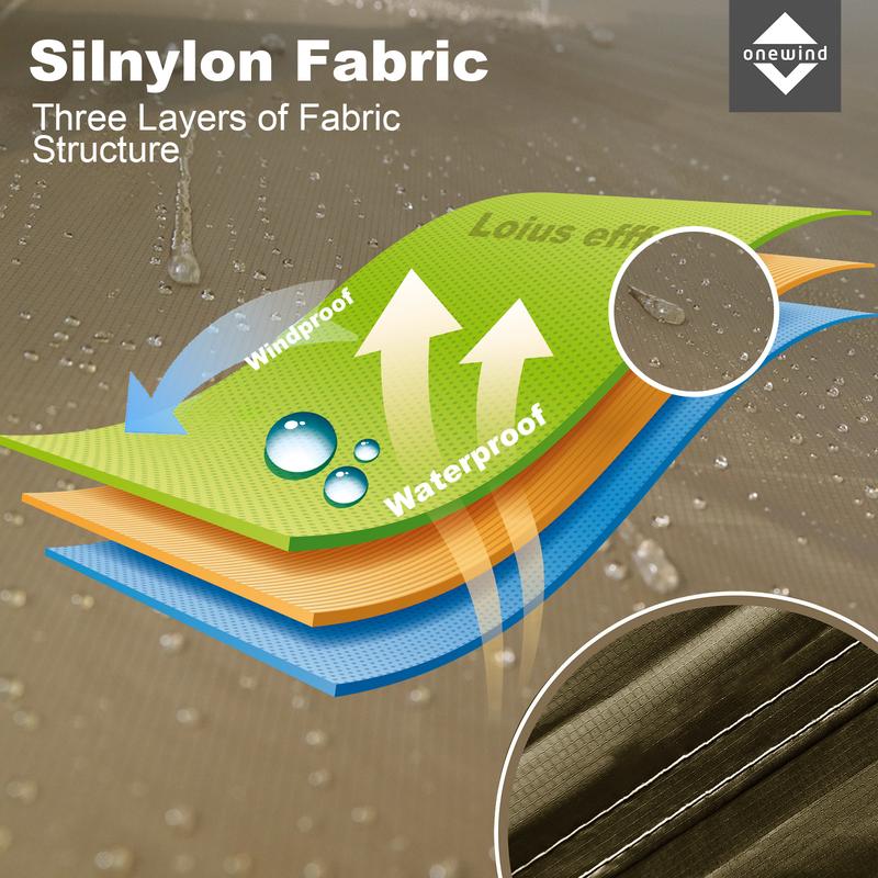 Onewind Blackthorn Ultralight Tarp Tent - Waterproof 4-Person Lightweight for Hammock Camping Backpacking Shelter Tent with Rain Fly & Fire Retardant