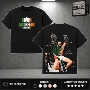 Cornor McGregor Tee | Knockout Corner Graphic Shirt | UFC Fight Aesthetic Streetwear | MMA Merch Breathable Fabric Graphic Tees for Men Cotton Menswear