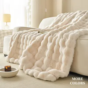 Soft Plush Colorful Throw Blanket, Heavyweight 800GSM Cozy Warm Bed Blanket, Ultra-Soft Fuzzy Flannel for Sofa Couch Office Camping Car Travel, Multi-Color All Season Versatile Blanket, Perfect Christmas Birthday Holiday Gift for Family, Fluffy Blanket