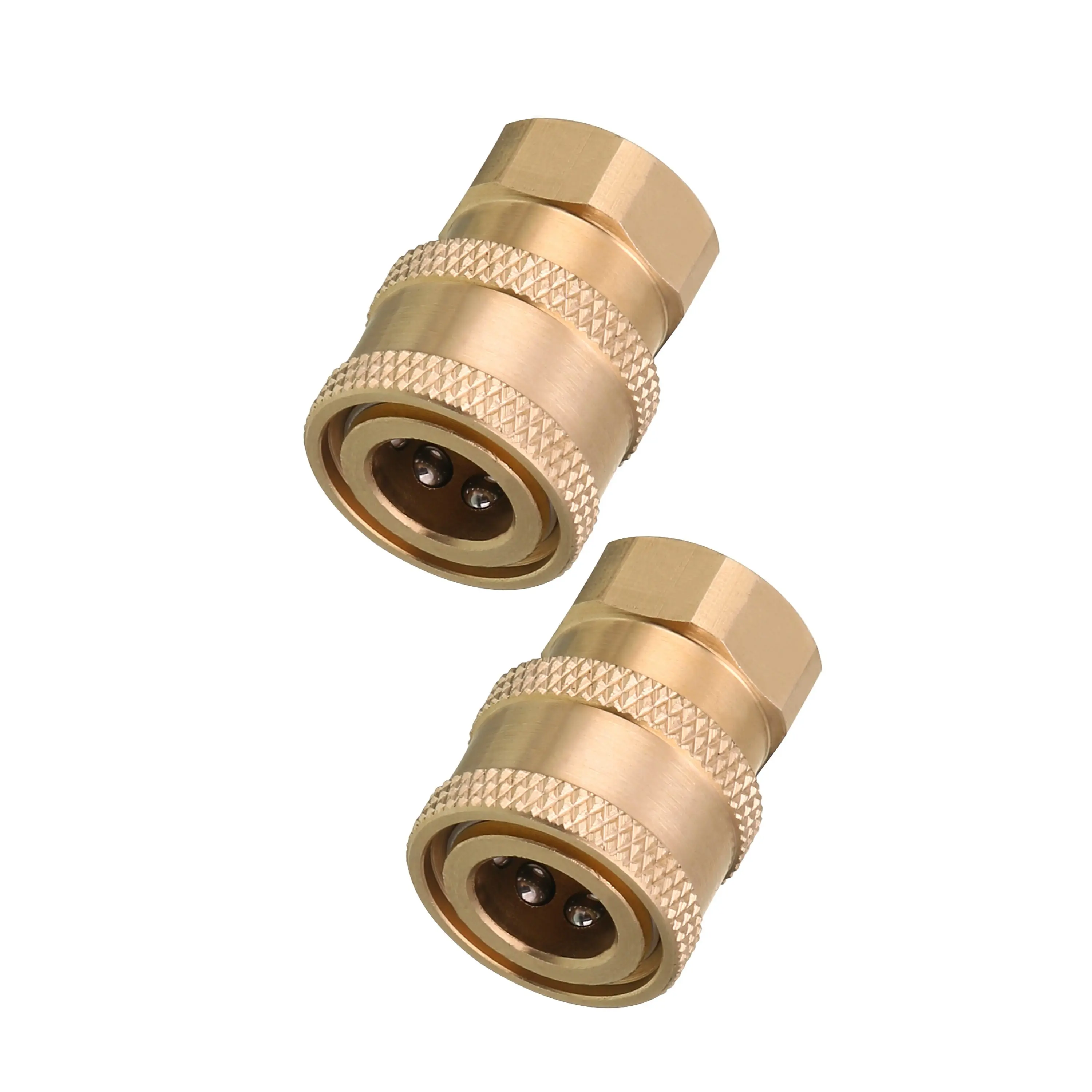 Tool Daily Precision-Engineered Pressure Washer Coupling for Pressure Washing - 1/4" NPT Brass Socket, 5000 PSI Quick Connect Metal Accessory, Ball Lock Seal, All-Seasons Durable Part, Father's Day Gift Upgrade