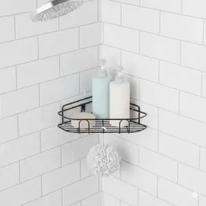Adjustable Bathroom Corner Shelf - Strong Adhesive, No Drilling, Multi-Layer Space-Saving Storage Rack for Shampoo, Soap & Bathroom Essentials, Corrosion-Resistant, Easy-Clean & Waterproof