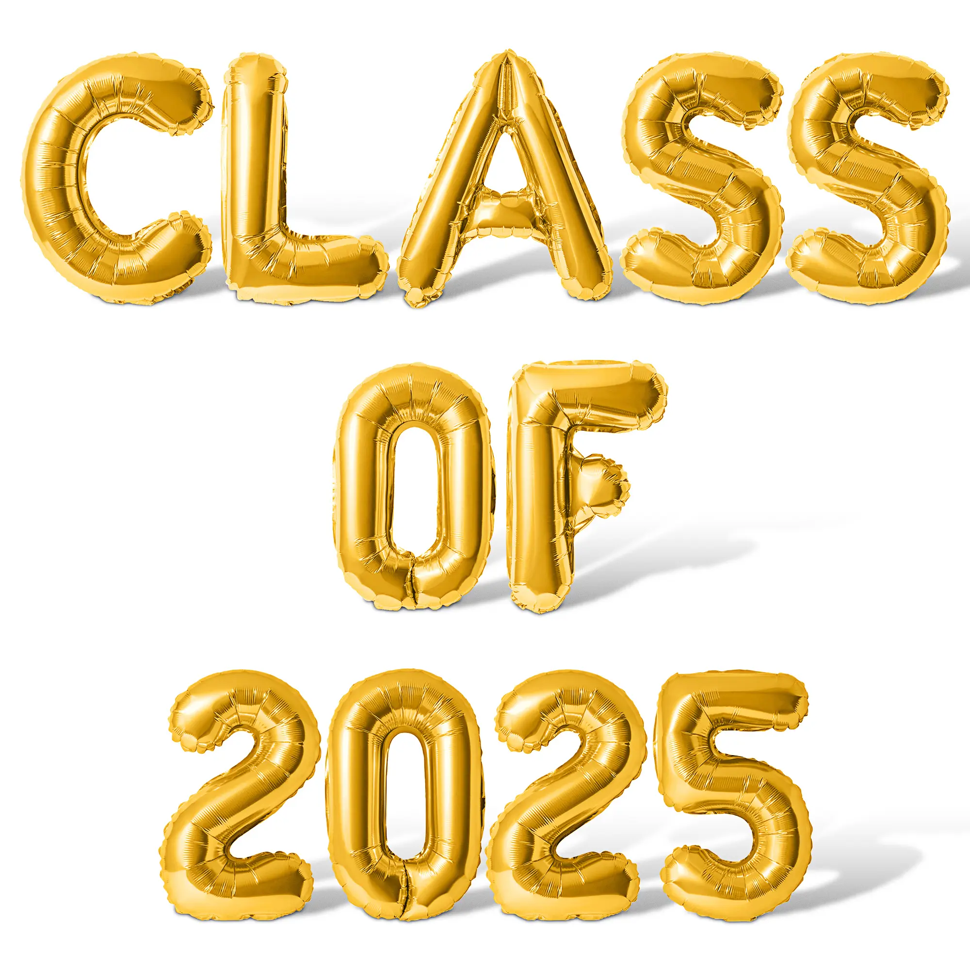 Letter Balloons - CLASS OF 2025 16" Inch Alphabet Letters Foil Mylar Balloon Graduation Party Banner