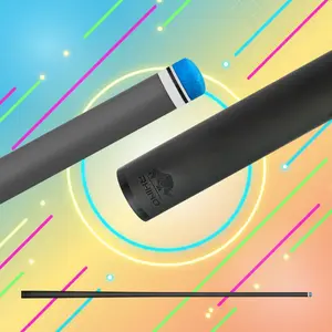 Rhino Carbon Carom Shaft 12mm - 28" (710mm) - 3-8-8 Joint - Conical Taper - Premium Carbon Fiber - Black - Time Crystal V Tip