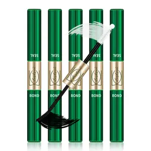 Lashsun 5 PCS Eyelash Bond&Seal Waterproof Eyelash Extension Eyelash Cluster Glue, 10ml 2-IN-1 Eyelash Cluster Glue DIY Eyelash Extension At Home Cosmetic Eyelash Bonding Tools
