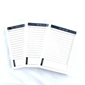 Lightweight 3-Pack Tear-Off Notepads, Compact Design, 50 Sheets Each, Minimalist To-Do List Notebooks for Office Task Organization