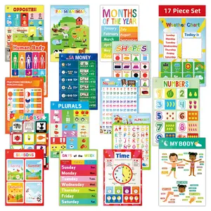 2026 New DeerSen Children's Educational Posters - Learning Poster Set, Suitable for 1-6 Year Olds - Classroom and Home Decoration - Must-Have for Preschool and Kindergarten Early Education
