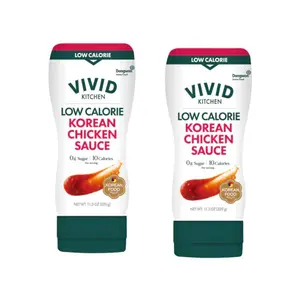 [Dongwon] Vivid Kitchen Low-Calorie Korean Chicken Sauce 320g x 2PC | Sweet & Spicy sauce | 0g Sugar, 10 Calories per serving | No MSG, Preservatives | Natural alternative sweetener | Diabetic friendly, healthy sauce