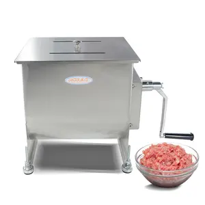 Hakka 7.5L/15lb Manual Meat Mixer, Stainless Steel Fixed Tank Sausage Mixer for Ground Meat & Sausage Filling