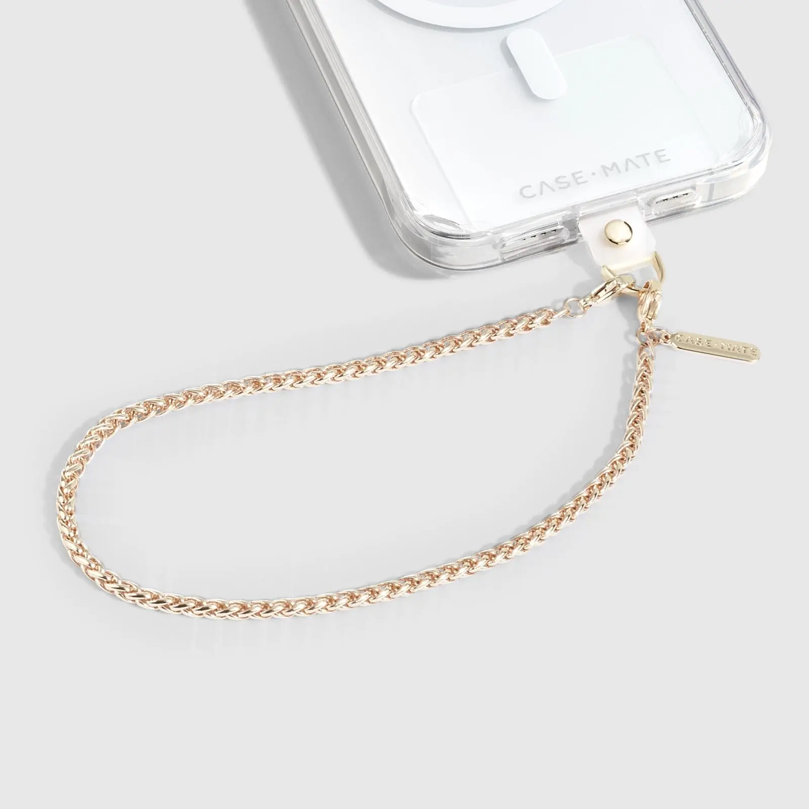 Dainty Gold Metal Cellphone Chain Wristlet with Spring Ring Clasp, Gold Phone Straps & Charms