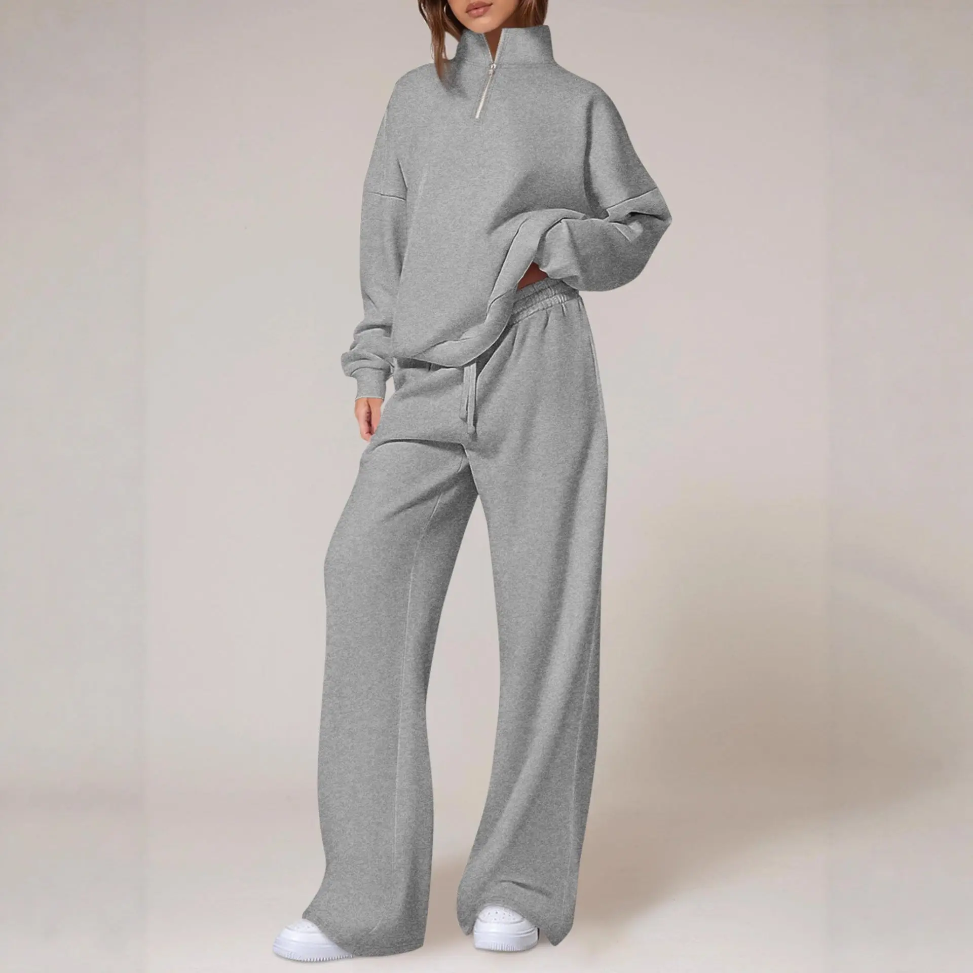 Travel Reset™ All-Season Travel Set | Half-Zip Sweatshirt & Straight-Leg Pants