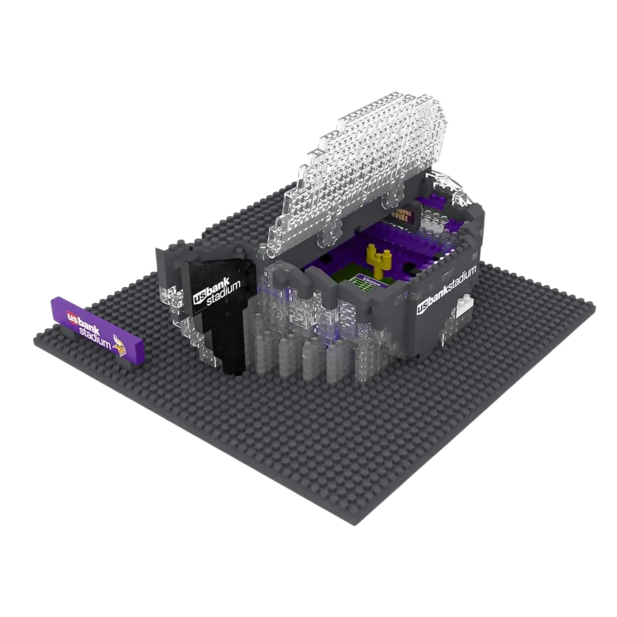 Minnesota Vikings NFL BRXLZ Mini US Bank Stadium, 857-Piece Collectible Building Block Set